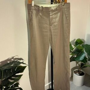 Vince tan linen trouser light spring work wear pants Size 6